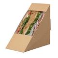 EliteKoopers 50Pcs Plain Deep Fill Cardboard Sandwich Wedges Window Boxes For Cafe Takeaway Box