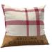 Arizona Cardinals 18'' x Farmhouse Plaid and Faux Leather Throw Pillow