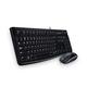 Logitech MK120 Kabelgebundenes Tastatur-Maus-Set, Optische Maus, USB-Anschluss, PC/Laptop, Tschechisches QWERTZ-Layout - Schwarz