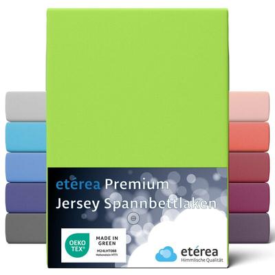 etérea Premium Jersey Spannbettlaken Apfelgrün 90x200 - 100x200 cm