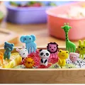 Fourchette à fruits animaux ferme 10 pièces/ensemble Mini dessin animé enfants Snack gâteau Dessert