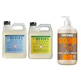 Liquid Hand Soap Refill 1 Pack Rain water 1 Pack Honey Suckle 33 OZ each include 1 32 OZ Bottle of Bath & Shower Gel Soap Citrus/Mint