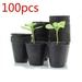 BIG SAVE! 100 Pieces Nursery Pots Plastic Seedlings Planter Round Seed Starting Pot Flower Plant Transplanted Nutrition Container Home Garden Decor for Transplanting Succulents Cuttings Seedlings