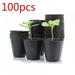 Knowza 100pcs/set Gallon Grow Pots Household Garden Black Plastic Plant Nutrition Pots Practical Durable Soft Plant Nutrition Pots