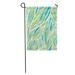 KDAGR Green Pattern Abstract Water Floral Blue Organic Nature Wind Glass Garden Flag Decorative Flag House Banner 28x40 inch