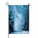 ECZJNT Evergreens At Snowy Winter Park In The Night Garden Flag Outdoor Flag Home Party Garden Decor 28x40 Inch