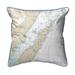 Betsy Drake Door County - Green Bay - WI Nautical Map Small Corded Indoor & Outdoor Pillow