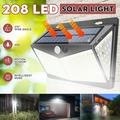 Solar LED Light Outdoor 208 LED Wireless Outdoor Wall Lights for Graden Deck Patio 1 Pack