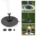 Solar Fountain Pump with LED Lighting 1.5W Floating Solar Panel Submersible Brushless Water Pump Kit Battery Backup for Bird Bath Garden Pond