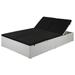 vidaXL Patio Bed Outdoor Double Chaise Lounge Bed with Cushion Poly Rattan