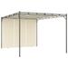 Anself Party Tent with Side Curtain Outdoor Gazebo Steel Frame Sunshade Shelter Canopy Cream for Backyard Yard Wedding BBQ Camping Festival Shows 13.1ft x 9.8ft x 7.4ft (L x W x H)