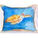 Betsy Drake HJ156 Brown Sea Turtle Large Indoor-Outdoor Pillow 16 in. x 20 in.