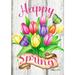 Toland Home Garden Spring Tulips Flower Spring Flag Double Sided 12x18 Inch