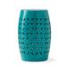 GDF Studio Lilly Indoor/Outdoor Metal 12 Inch Side Table Teal