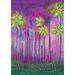 Toland Home Garden Somewhere Key West Palm Tree Welcome Flag Double Sided 28x40 Inch