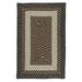 Colonial Mills 6 x 6 Gray and Brown Hand Braided Reversible Square Area Throw Rug