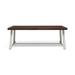 Beau Outdoor 8 Seater Iron Dining Table Dark Brown and White Finish