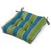 Greendale Home Fashions 20 x 20 Cayman Stripe Outdoor Tufted Dining Seat Cushion