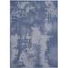 Abstract Vintage Rug - 5 ft. 3 in. x 7 ft. 6 in. Midnight Blue Indoor/Outdoor Area Rug with Distressed Pattern Stain Resistant Washable Rug | Stylish Area Rugs