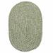 Colonial Mills 8 x 11 Green and Gray All Purpose Handcrafted Reversible Oval Outdoor Area Throw