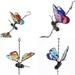 Yesbay Colorful Butterfly Pendant Wind Chimes Indoor Outdoor Porch Balcony Garden Decor Yellow with Tube