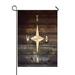 ECZJNT Wooden compass on a wooden wall in a country house Outdoor Flag Home Party Garden Decor 28x40 Inch