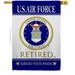 Breeze Decor H108481-BO US Air Force Retired House Flag Armed Forces 28 x 40 in. Double-Sided Decorative Vertical Flags for Decoration Banner Garden Yard Gift