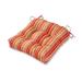 Greendale Home Fashions 20 x 20 Watermelon Stripe Outdoor Tufted Dining Seat Cushion