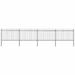 vidaXL Garden Fence Patio Privacy Screen Fence Wall with Spear Top Steel Black