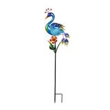 Evergreen Flag Beautiful Peacock Solar Garden Stake - 9 x 3 x 36 Inches