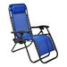 Elevon Adjustable Zero Gravity Recliner Lounge Chair for Outdoor Deck Blue