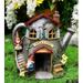 Ebros Fairy Garden Watering Can Mr & Mrs Gnome Mini House Welcome Figurine 8.5 H