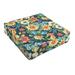 Sorra Home Blue Multi Floral Indoor/Outdoor Deep Seating Cushion Corded