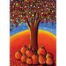 Toland Home Garden Pumpkin Tree Fall Halloween Flag Double Sided 12x18 Inch