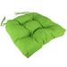 Everything Comfy Green Indoor / Outdoor Seat Cushion Patio D Cushion 20 x 20 2 Tie Backs