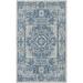 Unique Loom Timeworn Indoor/Outdoor Traditional Rug Blue/Gray 3 3 x 5 3 Rectangle Geometric Traditional Perfect For Patio Deck Garage Entryway