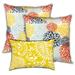 3-Pc Pineapple Swirls Pillow Set