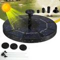 1.4W Solar Fountain Pump Solar Bird Bath Fountain Pump Floating Fountain with 5 Nozzles-Round