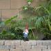 Alpine Corporation 12 Tall Outdoor Hunting Garden Gnome with Blue Shirt Yard Statue Multicolor