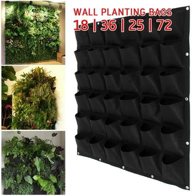 Outdoor 4Pocket 72 Pocket Hanging Garden Wall Fleur Planter Bag Indoor 