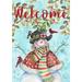 Toland Home Garden Holly Snowman Welcome Winter Flag Double Sided 28x40 Inch