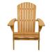 Zimtown Outdoor Wooden Folding Adirondack Chair for Garden Deck Natural Wooden Finish