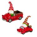 Evergreen 8 H LED Battery Operated Holiday Gnome Driving Buggy & Truck Garden Statuary 2 Assorted 8.5 x 1 x 1 inches