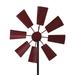 Premium Iron Garden Windmills Wind for Kids Toys Lawn Field Decor Wine Red
