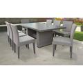 TK Classics Monterey Wicker 9 Piece Patio Dining Set with Armless Chairs