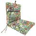 Jordan Manufacturing 44 x 22 Copeland Fiesta Multicolor Floral Rectangular Outdoor Chair Cushion with Ties and Hanger Loop