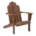 Pemberly Row Transitional Wood Outdoor Chair in Acorn Brown Stain