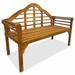 Anself 2 Seater Garden Bench Acacia Wood Patio Porch Chair Seat with Armrest Wooden Outdoor Bench for Backyard Balcony Lawn Furniture 53.1 x 21.6 x 37.4 Inches (W x D x H)