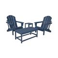 4-Piece Outdoor Paio Adirondack Conversation Seating Set Navy Blue