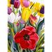 Toland Home Garden Tulip Garden Summer Spring Flag Double Sided 12x18 Inch